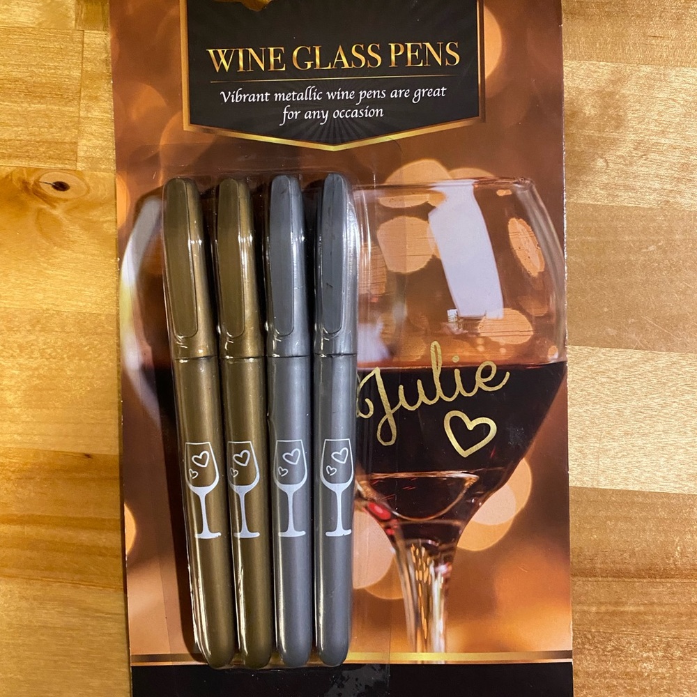 Gold & Silver Wine Glass Markers